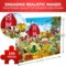 QUOKKA 100 Piece Puzzles for Kids Ages 4-6 – Floor Kids Puzzles Ages 6-8 Year Old – Toy for Learning Farm Animals for 8-10 yo – Jigsaw Toddler Game for Boy and Girl Ages 3-5